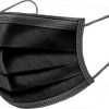 Disposable mondmaskers type 1 - kind, zwart, 3-laags - 50 stuks