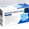 Disposable medisch mondmasker, 3-laags bacteriefilter met oorlussen, 3 dozen van 5x 10 stuks