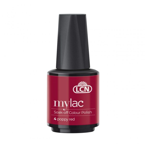 LCN Mylac Soak-Off Colour Polish "Poppy Red", 10ml