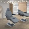 Behandelstoel Roma met armleuningen en 4 motoren en verwarming met SILVERGUARD bekleding- TOONZAALMODEL