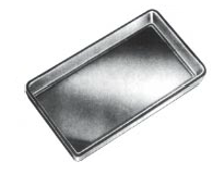 Plateau à instruments avec bord en inox, 21 x 15 x 1cm