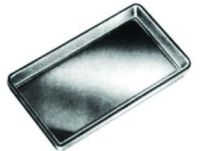 Plateau à instruments avec bord en inox, 30 x 21 x 1cm