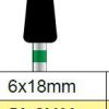Diamantfrees grof, kegel 6 x 18mm