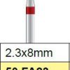 Diamantfrees fijn, cilinder 2.3 x 8mm