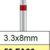 Diamantfrees fijn, cilinder 3.3 x 8mm