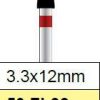 Diamantfrees fijn, fissuur spits 3.3 x 12mm