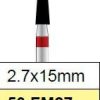 Diamantfrees fijn, fissuur spits 2.7 x 15mm