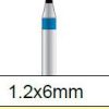 Diamantfrees medium, fissuur spits 1.2 x 6mm
