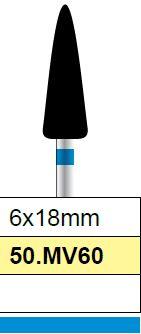 Fraise diamant medium, poire 6 x 18mm