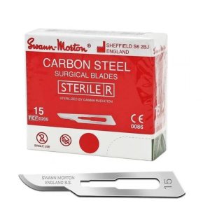 Swann Morton scalpelmesjes, per stuk steriel, rood, nummer 15