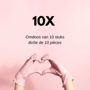 10x nitrile sans poudre Hynex PF Pink 3,5gr MD - 100/box - M