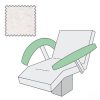 Hoesset voor armleuningen standaard, 2 stuks, wit – Image 2
