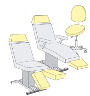 Hoes voor tabouret, hoofdsteun of beensteun, Mega ø 50-60cm, zwart