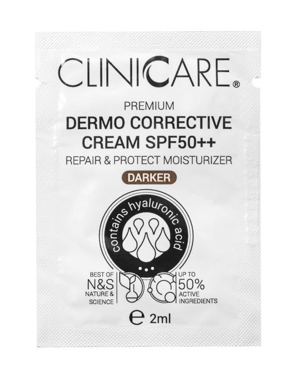 CLINICCARE Premium Dermo Corrective Cream Darker (SPF50), 2ml sachet