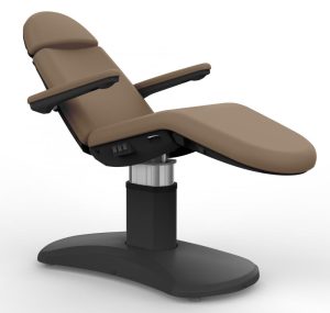 Behandelstoel Beauty Star Nova 4 motoren, zwarte basis, beige bekleding