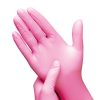 Nitril poedervrije handschoenen PF Pink 3,5gr MD - 100/box - M