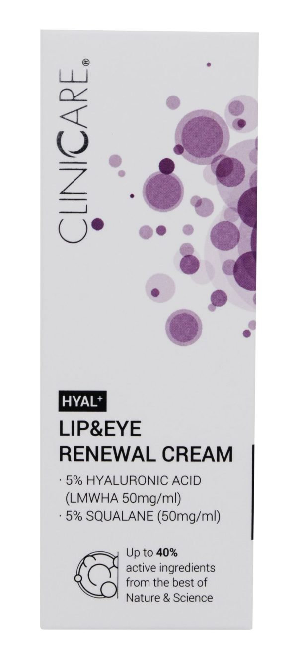CLINICCARE Hyal+ Lip & Eye Renewal Cream, 30ml