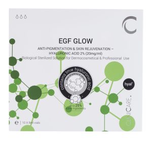 CLINICCARE Glow, anti-pigment/skin rejuv. vial, (2% HA), 10 x 8ml