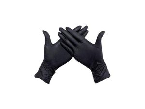 Nitril poedervrije handschoenen PF Black 3,5gr MD - 100/box - S