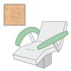 Housse pour chaises 175-195 cm x 55-75 cm (housse de chaise 3214001, housse d'accoudoirs et tendeurs), beige – Image 3