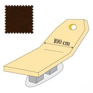 Hoes voor massagebank met neusgat, 185-215cm x 75-100cm, donkerbruin