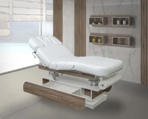 Massagebank Onda softe matras met armsteunen, 4 motoren