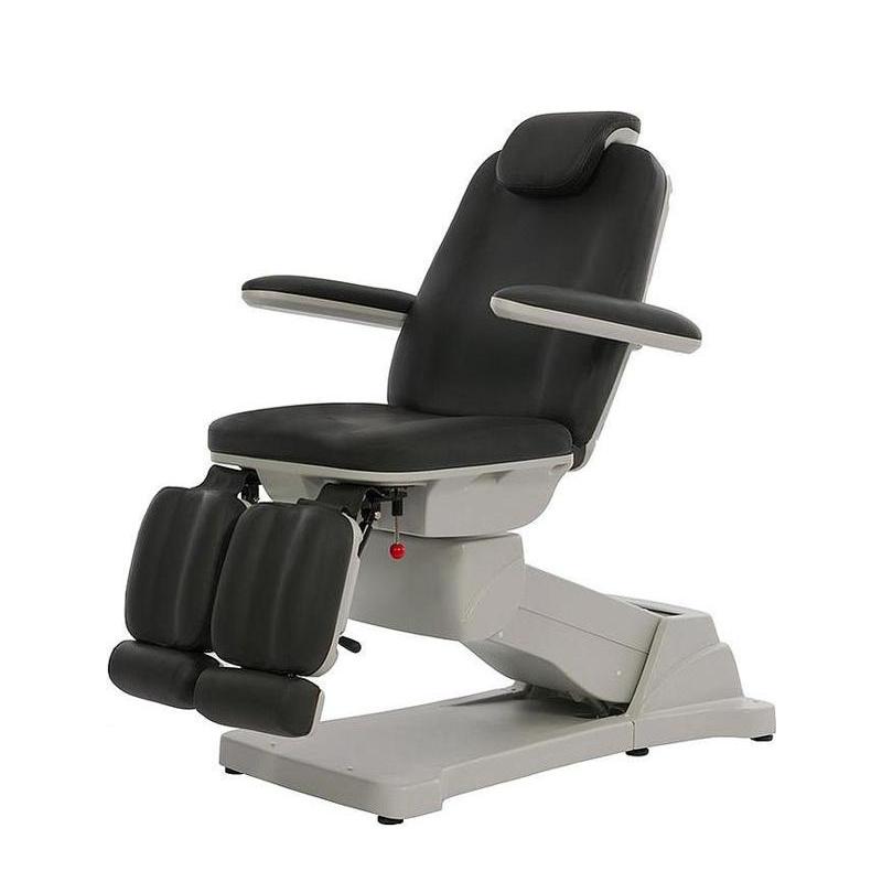 Pedicurestoel Streamline met 3 motoren en 2 gasveren, grijze bekleding