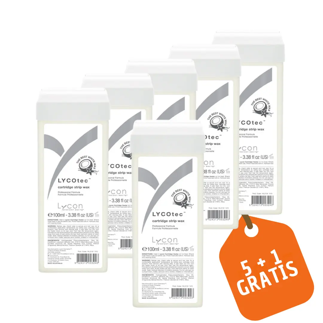 Lycon LycoTec White Strip Wax Cartridges (100ml), 5+1 gratis