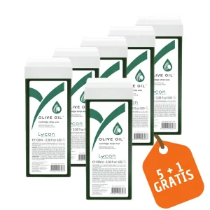 Lycon Olive Oil Strip Wax Cartridge (100ml), 5+1 gratis