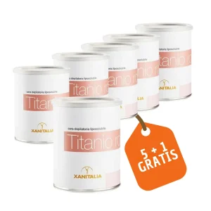 Depiluxe striphars in blik roze (titanium), 800ml, 5+1 gratis