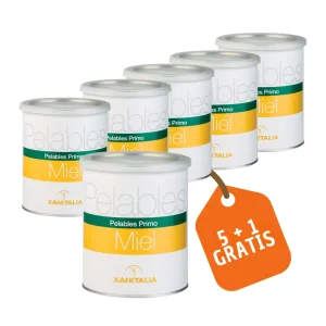 Depiluxe filmhars in blik geel (honing), 800ml, 5+1 gratis