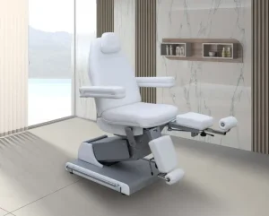 Pedicurestoel London met 3 motoren, met roterende zitting
