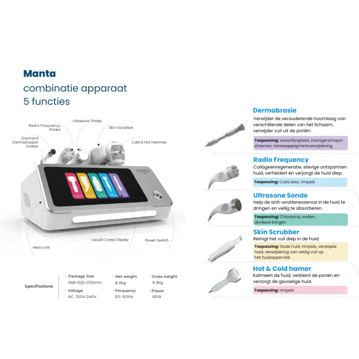 Manta combinatie apparaat 5 functies