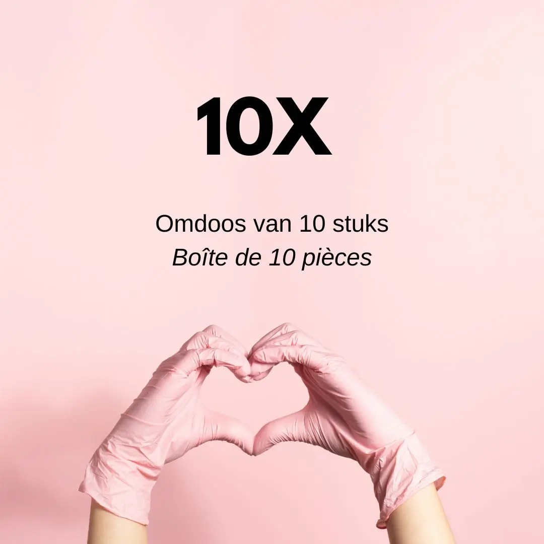 10x Eco-Soft nitril poedervrije handschoenen, 100 stuks, roze
